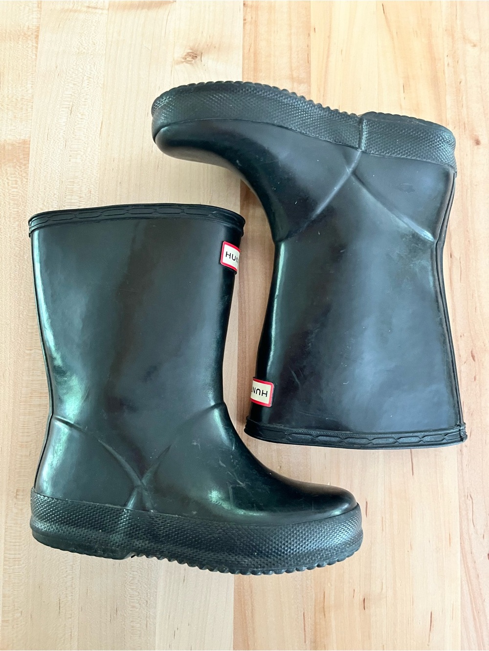 Hunter Toddler Kids Black Classic Rain Boots, Sz 10b/11g